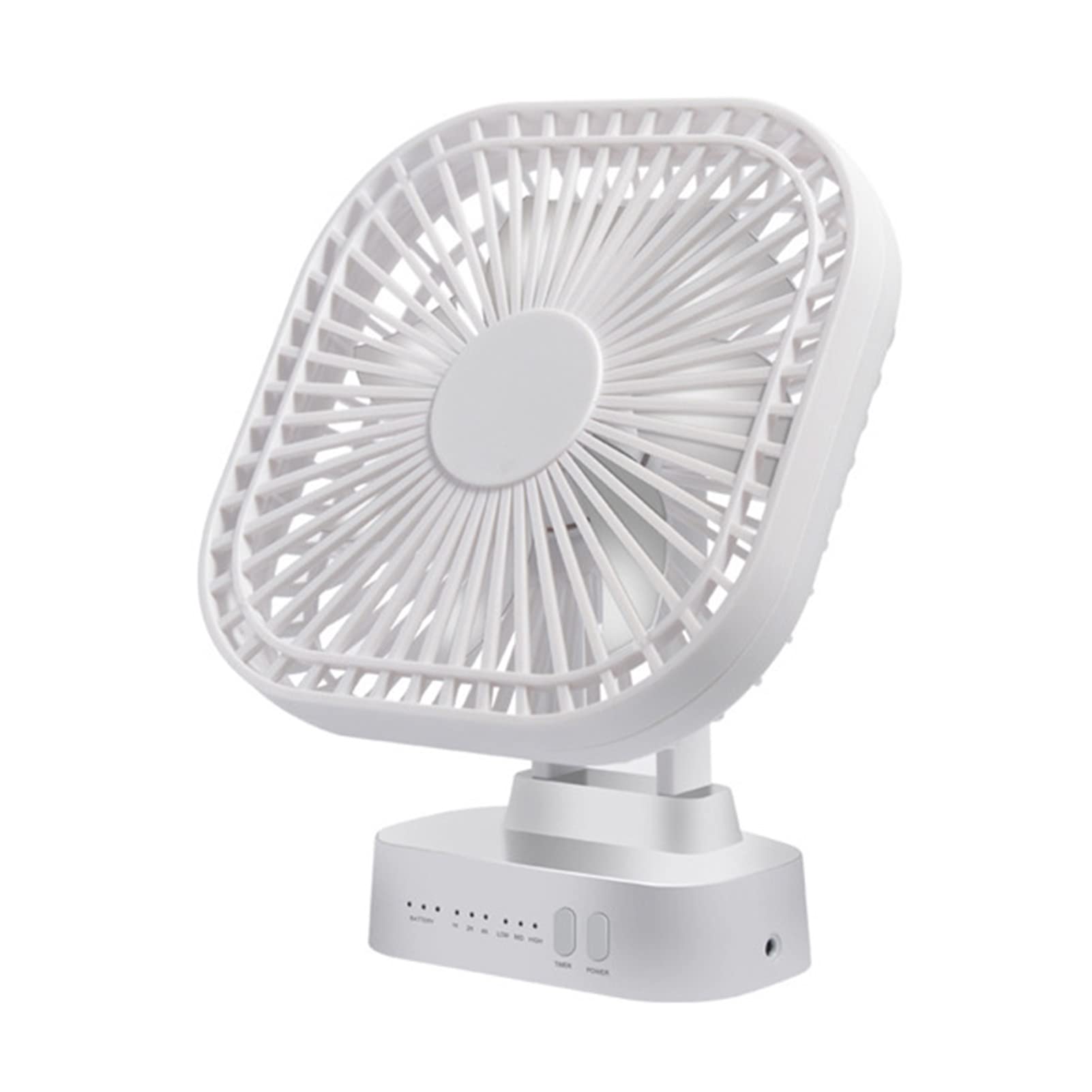 EGwvdgmb Portable Mini Fan, White Portable Desk Wall Timing Mini Fan USB Charging Quiet