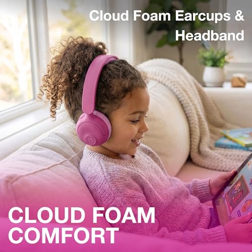 Image of JLab, JBuddies Pop, Kids Wireless Headphones, Bluetooth, Volume Safe, Wireless Share Mode, Pink