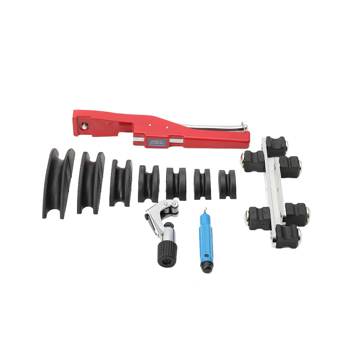 Piegatrice a Mano per Tubi in Rame e Alluminio, 6-22mm, 7 Ruote, Curvatubi Manuale Compatto Ergonomico per DIY, HVAC, Idraulica e Riparazioni