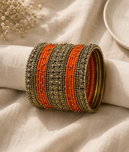 Image of NMII Get your traditions Valentine Gift for Girls & Women Silk Thread Bangle Set With Zircon For Womne & Girls