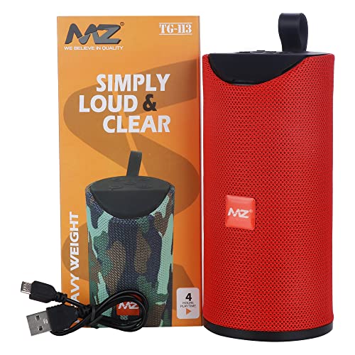 Image of MZ TG-113 (Portable Bluetooth Speaker) Dynamic Thunder Sound with High Bass 10 W Bluetooth Speaker (Red)
