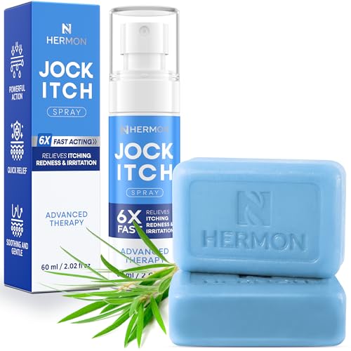 Hermon Antifungal Jock Itch Spray & Soap Kit: Powerful Treatment of Antifungal Spray & Soap for Jock