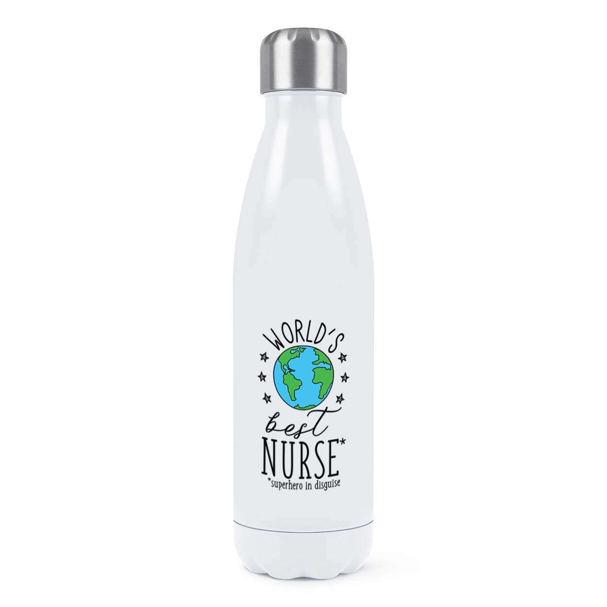 Bouteille isotherme 500ml en acier inoxydable blanc double paroi