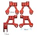 Benedict Harry 4PCS Aluminum Rear/Front Shock Tower Shock Hoops for Axial SCX10 II 90046 90047 1/10 Scale Crawlers Truck Car Upgrade (red)