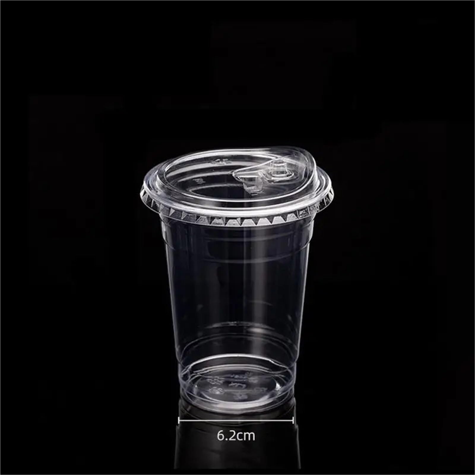 100 Stück transparente Plastikbecher mit Deckel for Partys für Party & mehr | 16-Unzen-Becher for Eiskaffee-Bubble-Tea, auslaufsicher