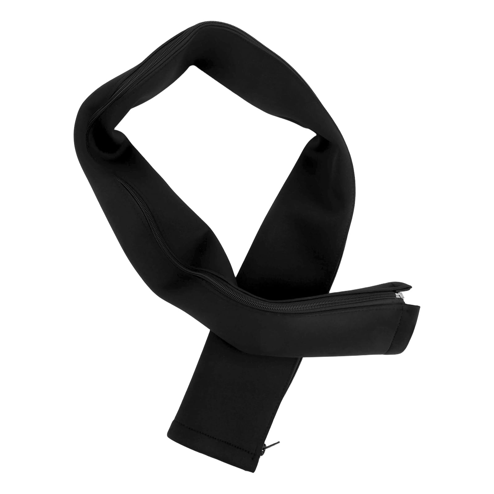 Neoprene Trolling Motor Cable Sleeve, 48in Zippered Wire Wrap Universal Boat Cable Cover Organizer Trolling Motor Wire Protection Sleeve Used for Protecting & Managing (Black)