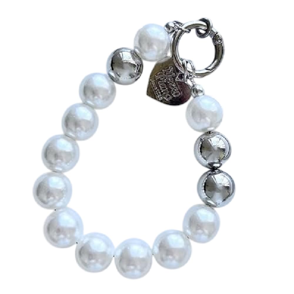 KC Keychain Phone Wrist Strap Pearl Beaded Mobile Phone Charm Hanging Bracelet Shiny Lanyard for Phone, Purse, Camera, Bags, Case Cover For Girls Women Silver-picture-10