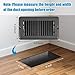 VIHOSE 20 Pcs RV Floor Vents Register 4 x 8 Inch with Magnetic Screen Cover Set Heavy Duty Steel Floor Vent Covers with Damper and Register PVC Mesh Filter for Mobile Home Floor(Dark Gray)