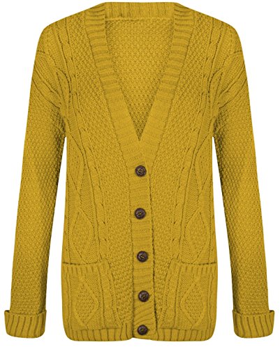 FLAVES FASHION (FF11) - Cárdigan de manga larga con botones para mujer Cover