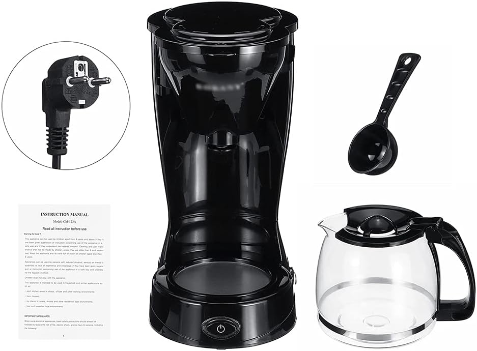 Electric Coffee Coffee Pot with Filter Drip Brewing Hot Brewer Boiled Coffee Tea Kettle Making Machine