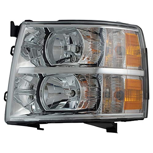Image of TRQ Driver Side Headlight Assembly Compatible with 2007-2013 Chevrolet Silverado 1500 2007-2014 Silverado 2500 HD, 3500 HD GM2502280