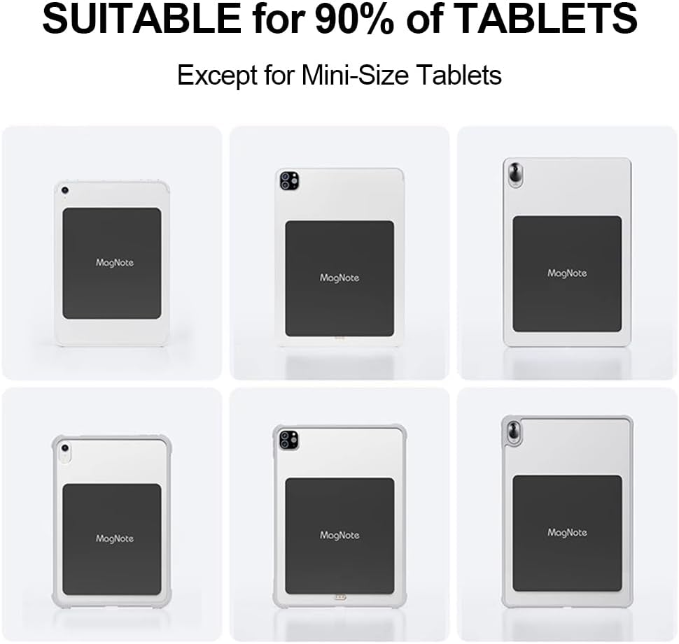 iPad Metal Plates for Magnetic Mount Soft Iron Metal Stickers with Adhesive 1 Piece and 1 Magnetic Grip Holder for iPad and Tablets
