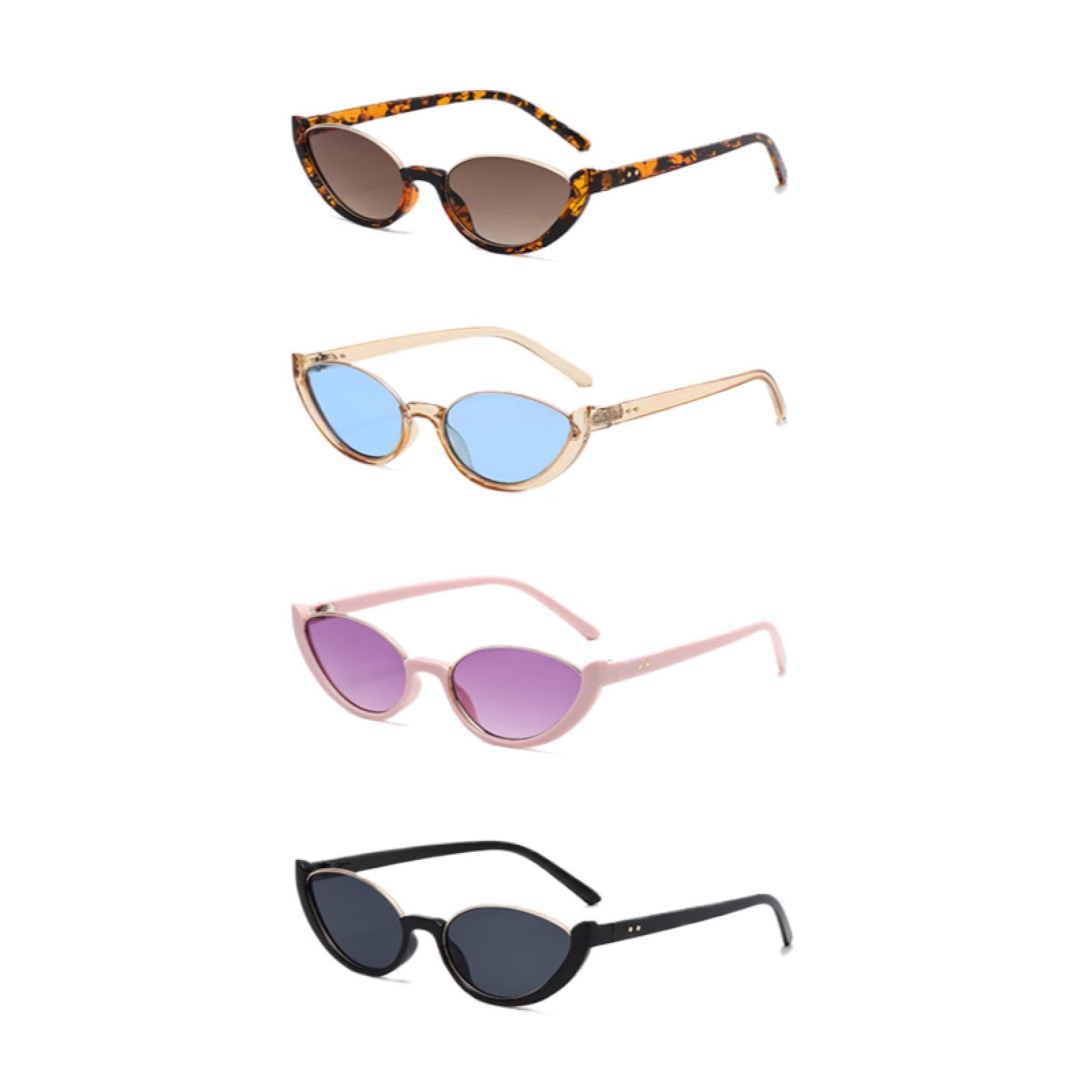 Gafas de sol con protección UV400 | Ojo de gato pequeño ovalado | Para hombre y mujer, ideal para deportes al aire libre y conducción
