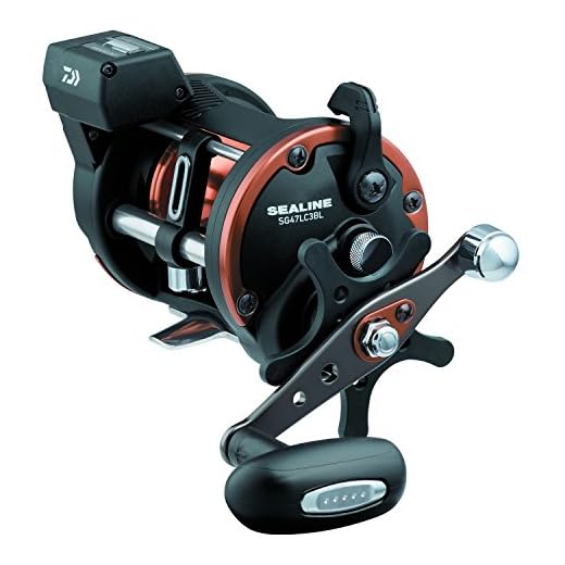 Daiwa SG27LC3BW Sealine SG-3B Line Counter Reel, W/Dual Paddle Handle, Heavy, Black