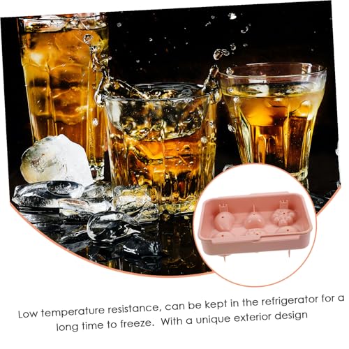 Molde reutilizable para cubitos de hielo con forma de fruta rosa miniatura 4