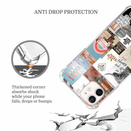 AOSSXIN Jesus and Cowboy Case for iPhone 12,Christian Quotes and Western Wild Collage,Trendy TPU Bumper Case for iPhone 12 - image 3