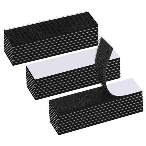 24 Sets 1x4 Inch Hook and Loop Fastener Strips with Adhesive,Heavy Duty Double Sided Hook and Loop...