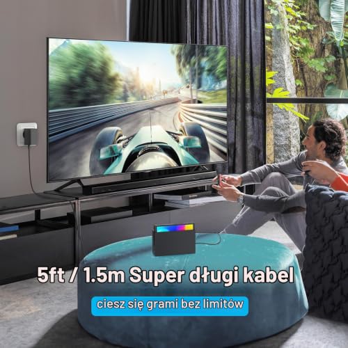 Ładowarka do konsoli Switch 45W 15V/2.6A z kablem 1.5m/5ft do konsoli Switch/Switch Lite/Switch OLED/Switch Deck Dock/Switch Pro Controller, obsługa trybu TV