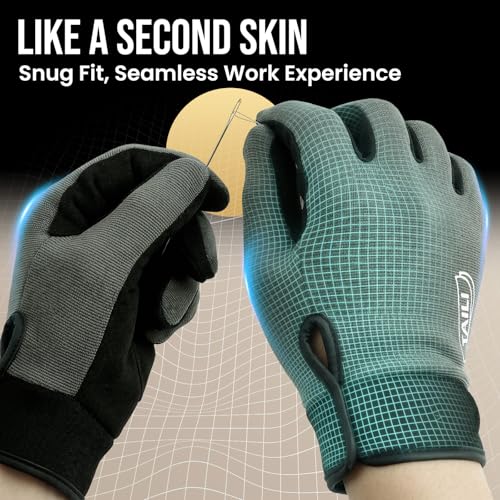 Image of TAILI 2 Pairs Level 5 Puncture Resistant, Level 2 Needle Resistant Gloves S | Weightless Comfort, Breathable, Touchscreen, Grip Enhanced, Innovative Safety Gloves for Gardening, Carving, Fishing