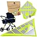 WEIDEBACH® 5x stark reflektierende Kinderwagen Reflektoren mit lustigem Froschmotiv, Reflektor Klett Verschluss universell nutzbar, Höchste Sicherheit mit Kinderwagen Reflektor in Dunkelheit