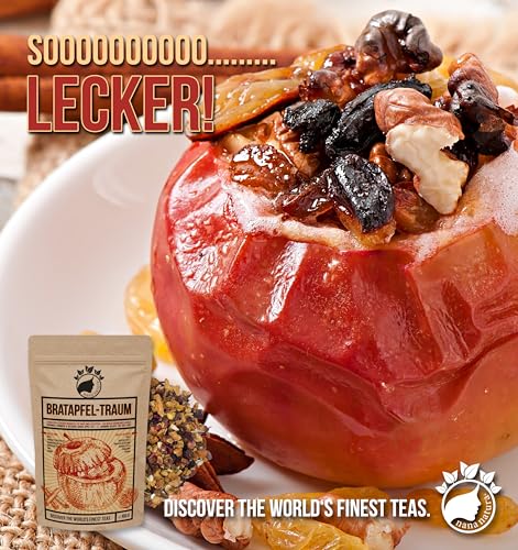 NanaNatura’s BRATAPFEL-TRAUM 100g | extra-leckerer weihnachtlicher Bratapfel-Tee | duftet & schmeckt wie bei Oma | Früchtetee Weihnachtstee Wintertee Tee-Geschenk
