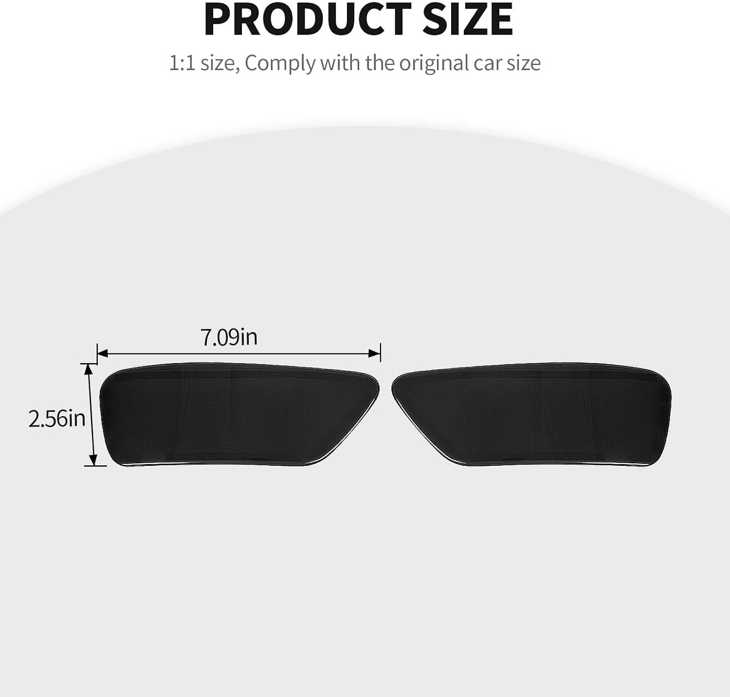 JeCar Rear Fog Light Trim Covers Smoked Fog Lamp Bezel Fit for Jeep Grand Cherokee 2011-2020, Black