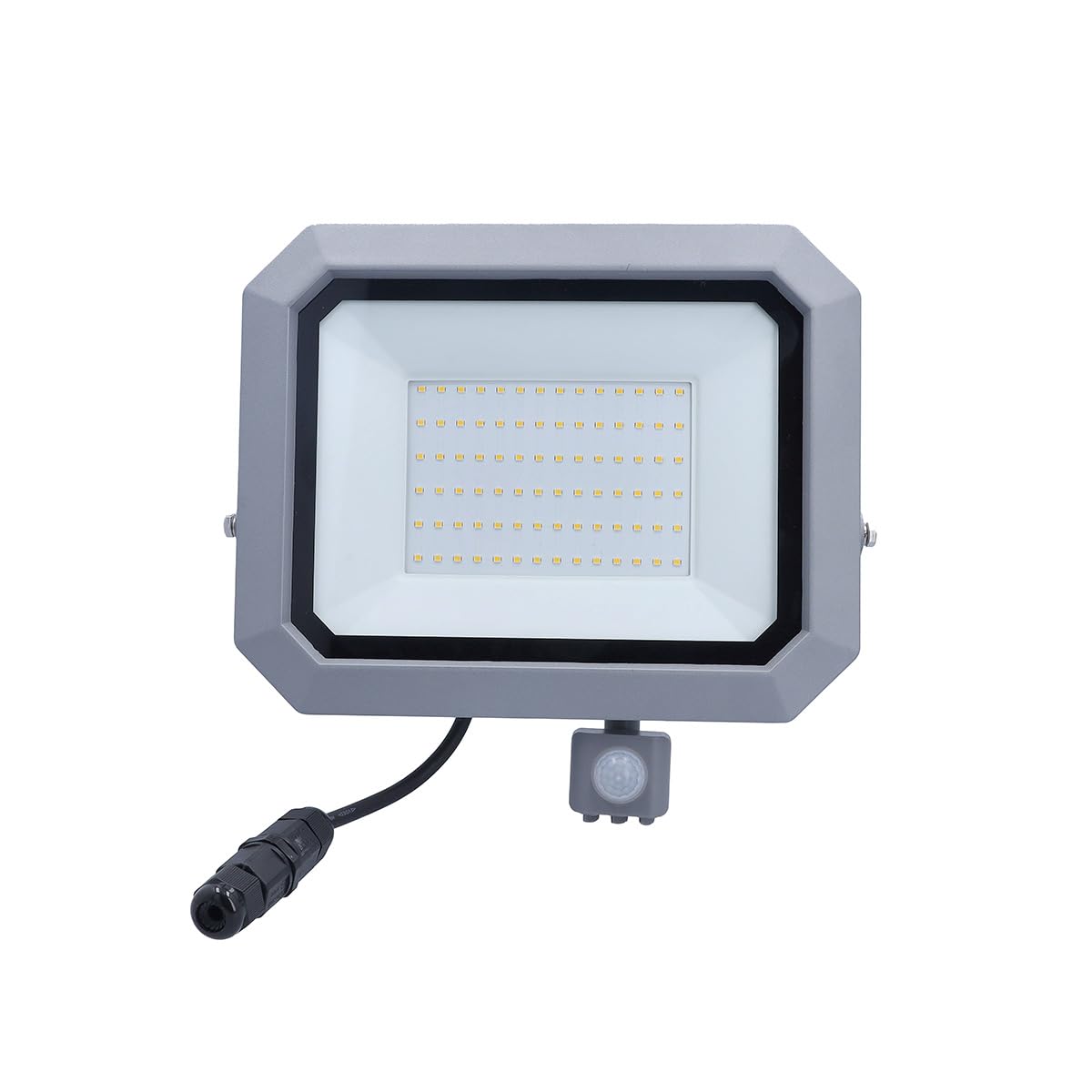 as - Schwabe SLIMLINE PRO 46420 - Foco led con chip (50 W, 6500 lúmenes, 4000 K, luz blanca neutra, carcasa de aluminio IP65, orientable, cable de 10 cm, con adaptador de conexión rápida, IP44)