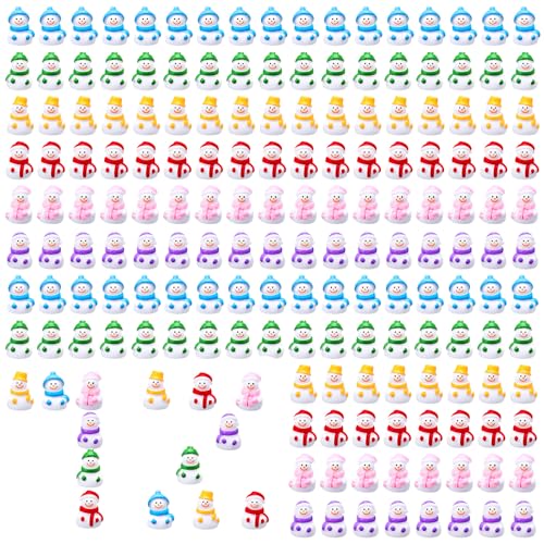 Guiqulai 72 Pcs Mini Resin Snowman Mini Snowman Figurines Miniature Figurines Suitable for DIY Cake Decoration Ornaments Crafts Moss Landscape