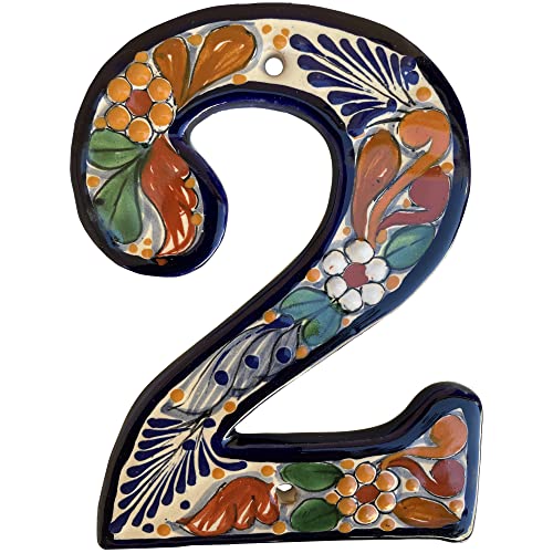 Fine Crafts Imports TalaMex Santa Fe Colorful Mexican Talavera Ceramic House Number Two