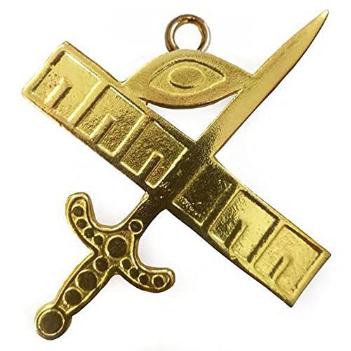 Bricks Maons Expert Blue Lodge Officer Collar Jewel - Gold Metal