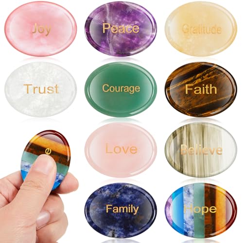 Fabbay 10 Pcs Motivational Stress Relief Stones
