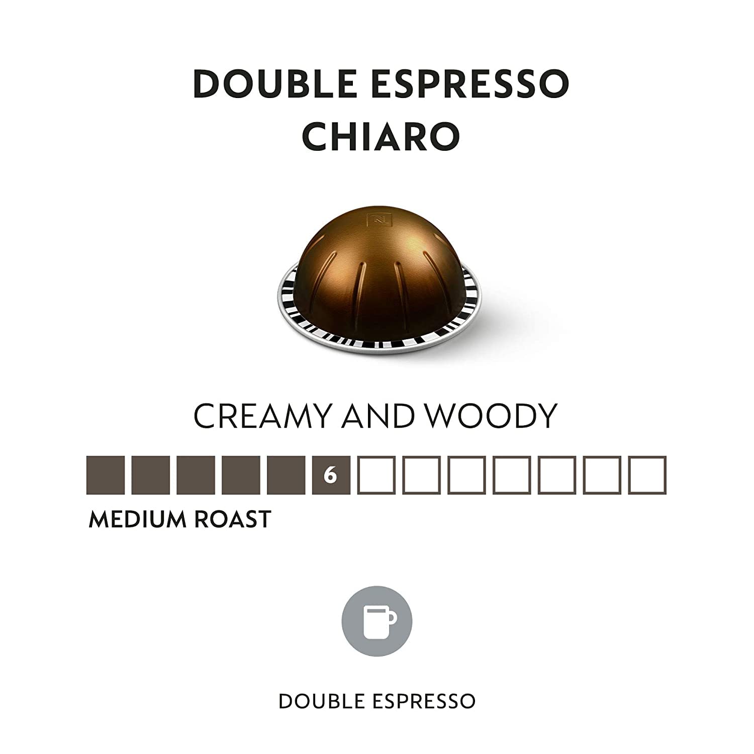 Cápsulas Nespresso VertuoLine, Odacio, Café tostado oscuro, 30 Cápsulas Café & Cápsulas VertuoLine, Doble Espresso Claro, Café Espresso Media Tostado, 30 Cápsulas Café