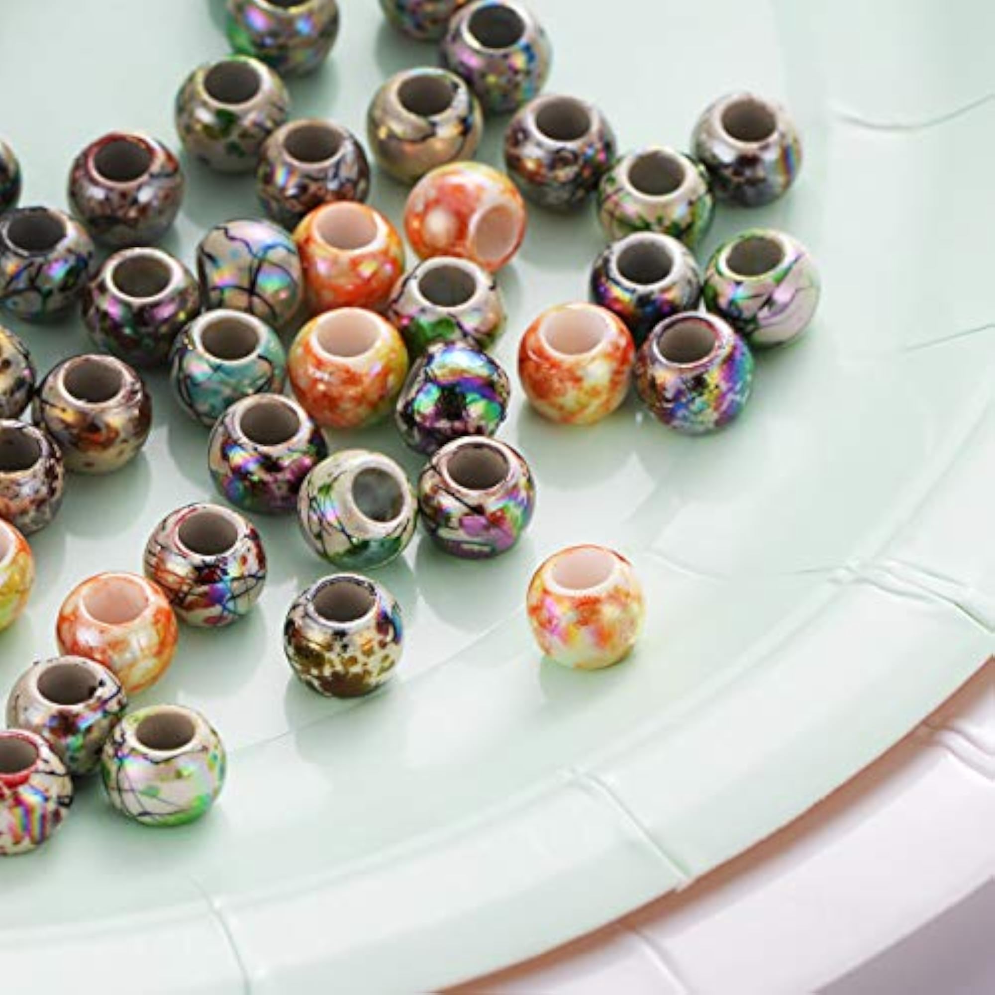 500pcs 8mm Mixed Color Acrylic Flower Beads