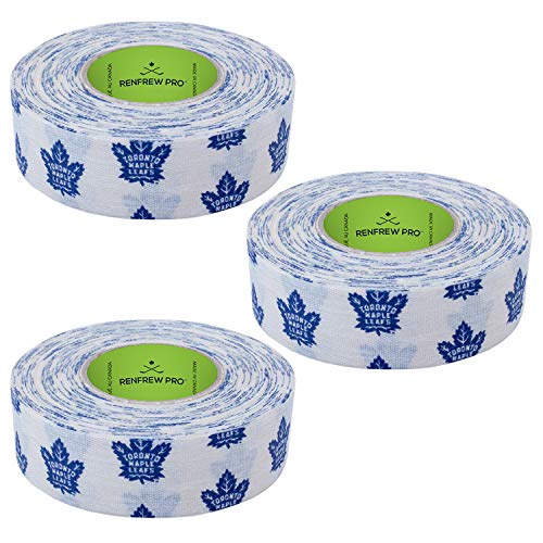 Renfrew 3 Pack Team Hockey Stick Blade Shaft Bat Sports Tape (Toronto Mapleleafs)