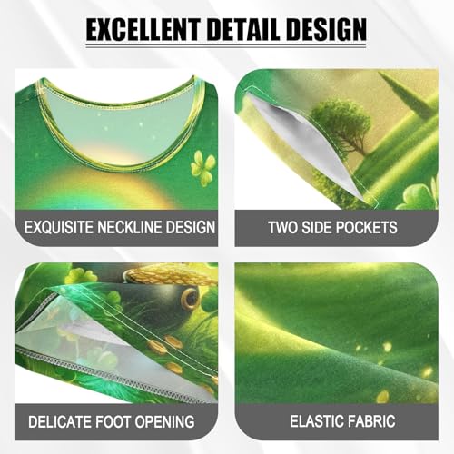 St Patricks Rainbow Pajama Set Short Sleeve Pajamas Shorts Sets Cotton PJS 2 Piece Clothes Set 5Y4