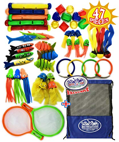 Matty's Toy Stop 47 Piece Super Ultimate Dive Set for Diving/Swimming Pools Featuring