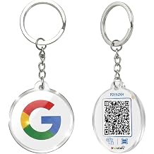 NFC Tap Review Keychain for Google with QR Code, Review Us Sign