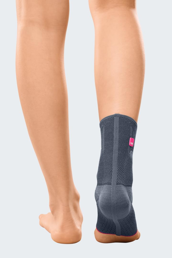 medi Levamed - Sprunggelenkbandage unisex silber Gelenkbandage zur Stabilisierung des Sprunggelenks Beidseitig tragbar Größe 4 (1er Pack)