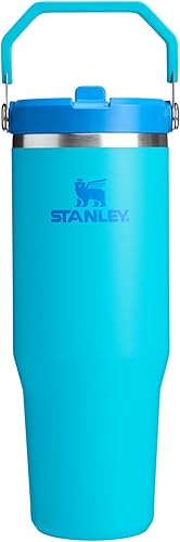 Miniatura 8 de Stanley - Vaso con popote plegable IceFlow con asa de 30 onzas Tapa de giro y popote abatible Botella de agua resistente a fugas Acero