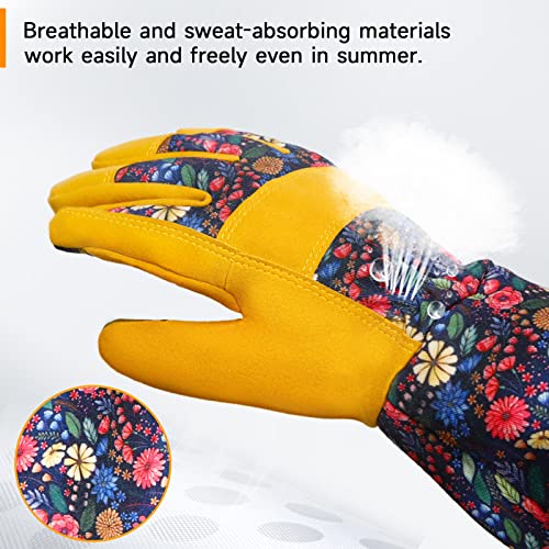 Nanshi Long Gardening Gloves For Women Rose Garden Gloves For Women Thorn Proof, Outdoor Protective Working Gloves, Long Sleeve Yard Work Gloves For Weeding, Digging, Planting, Raking And Pruning (L) #TOP4