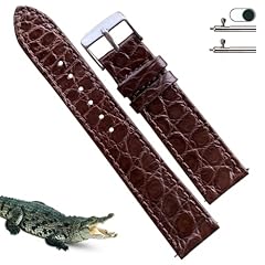 Brown Dark Croc Belly Slim