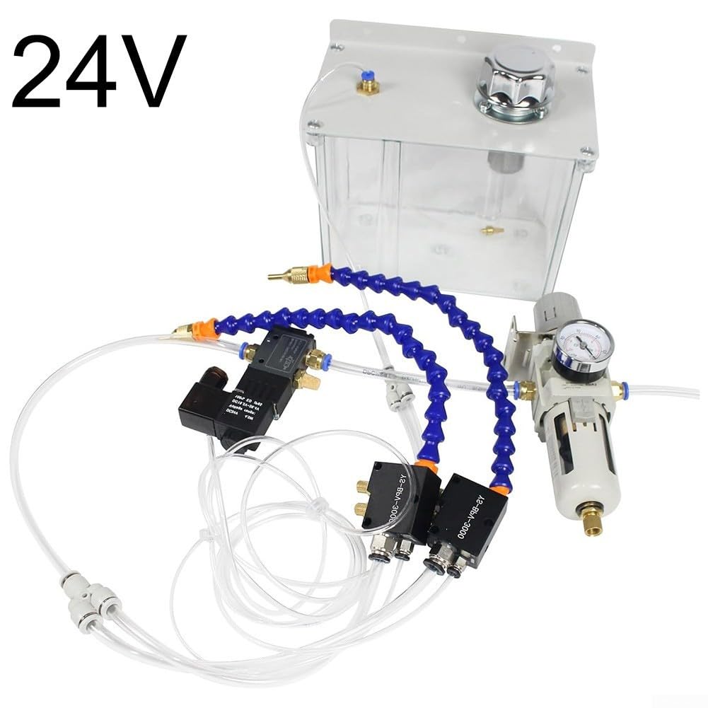 Sistema de bomba de pulverización de refrigerante YS-BPV-3000 3L con válvula solenoide para fresado CNC Torno de perforación Regulador de filtro de aire (24V)