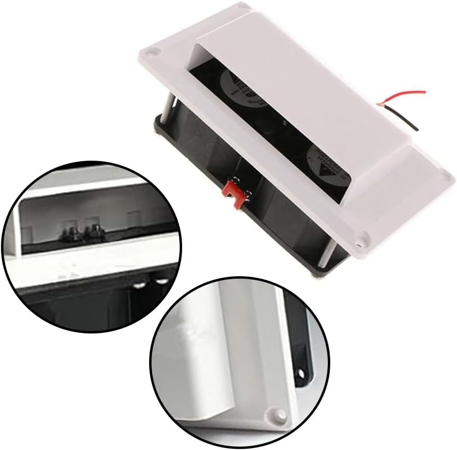 MACHSWON Exhaust Fan, Air Vent Ventilation Fan,12V Side Vent for Motorhome Camper Boat Marine Yacht White