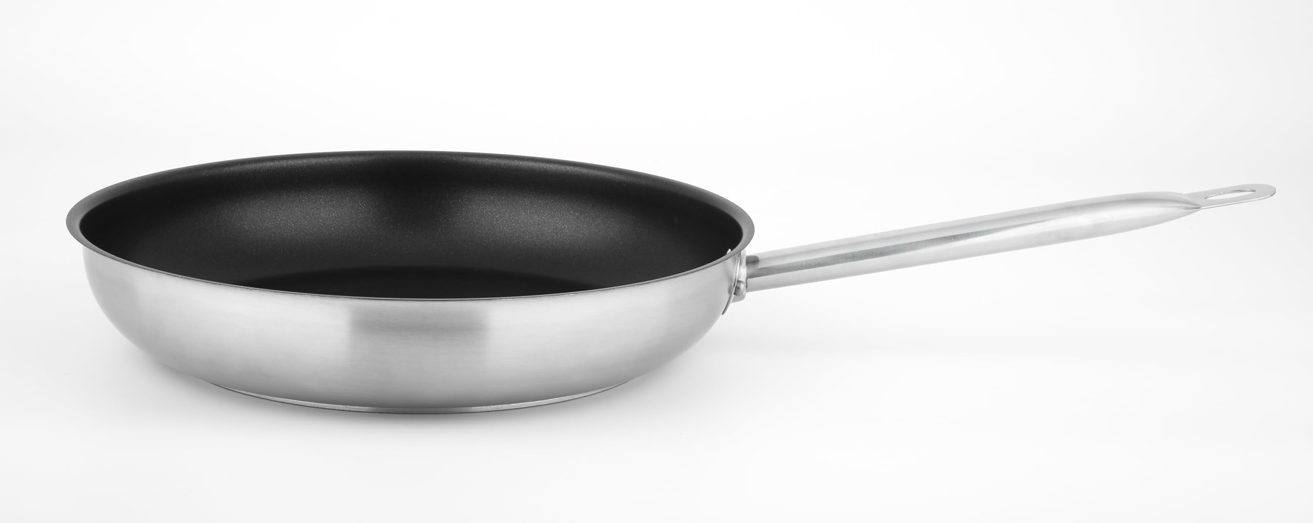 METRO Professional Set de 3 Sartenes Redondas, Acero Inoxidable, Ø 24/28 / 32 cm, Antiadherentes, APTAS para Inducción y Horno