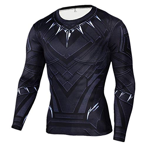 Cosfunmax Superhero Shirt Compression Sports Shirt Runing Fitness Gym Men's Base Layer (Style A, M)
