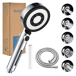 Nafall Douchekop – Waterbesparende Handdouche Met 5 Straalsoorten