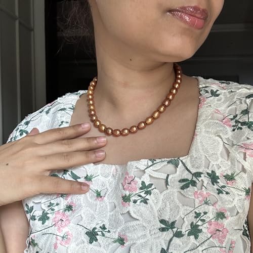Image of OVANA Freshwater Pearl Necklace | Fitted With Silver Lock | Gifts for Girlfriend | Gift for Sister, Bhabhi | Gifts for Women and Girls | Gift for Her | 925 Silver Hallmarked Lock