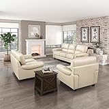 Lexicon Leather Sofa Set, Top...
