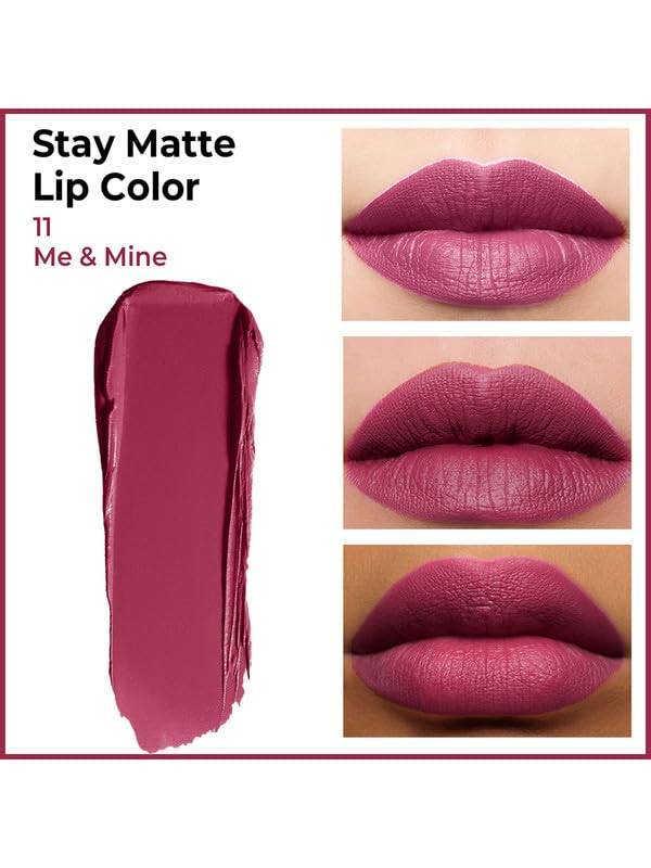Image of INSIGHT Stay Matte Lipcolor | Butter Texture with Matte Finish | Long Lasting Formula | Transferproof | Comfortable Wear | Infused with Avocado Oil & Niacinamide - (ME AND MINE) 3g