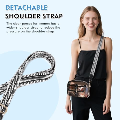 Clear Bag for Stadium Events, Clear Purses for Women, Small Crossbody Purse for Concerts Sports Events Festivals4